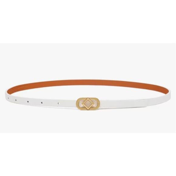 MCM Reversible Diamond Napa Belt / White